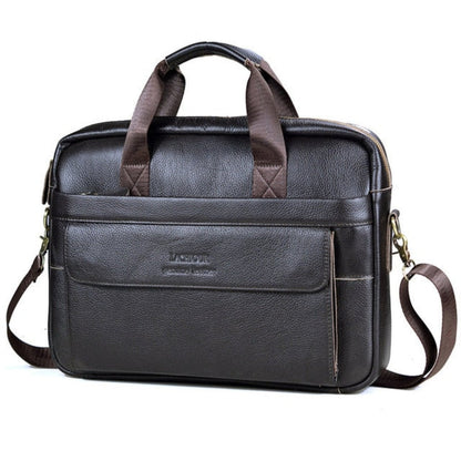 Luxury Leather Laptop Bag Stylish Business Briefcase for 15 Inch Laptops