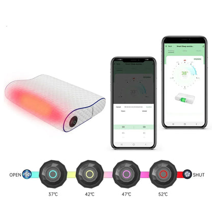 Luxury Memory Foam Pillow with Bluetooth Speaker and Heating Function
