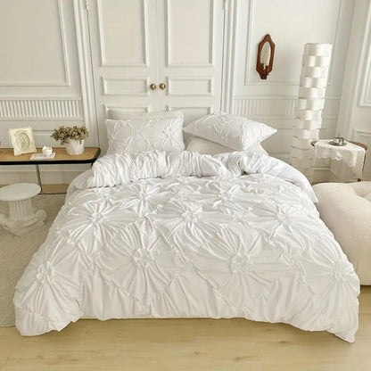 Luxury Microfibre Ruffle Quilt Cover Set for Bedroom