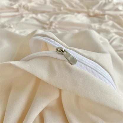 Luxury Microfibre Ruffle Quilt Cover Set for Bedroom