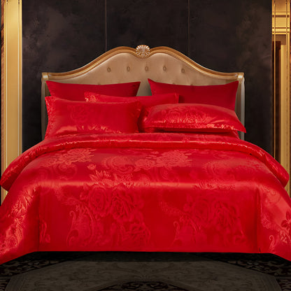Luxury Satin Jacquard Bedding Set European Style
