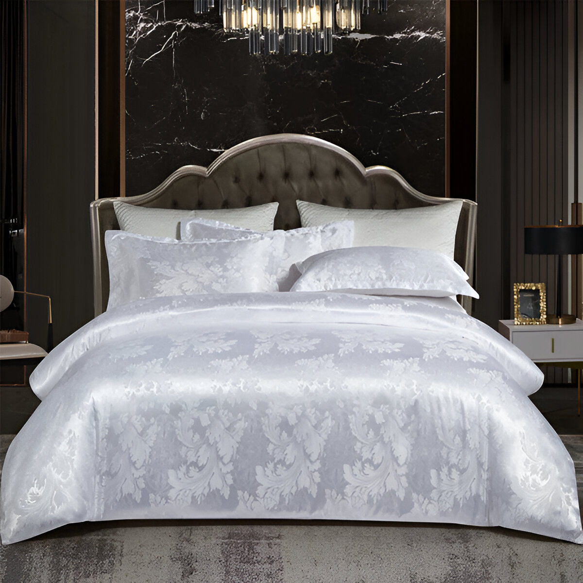 Luxury Satin Jacquard Bedding Set European Style