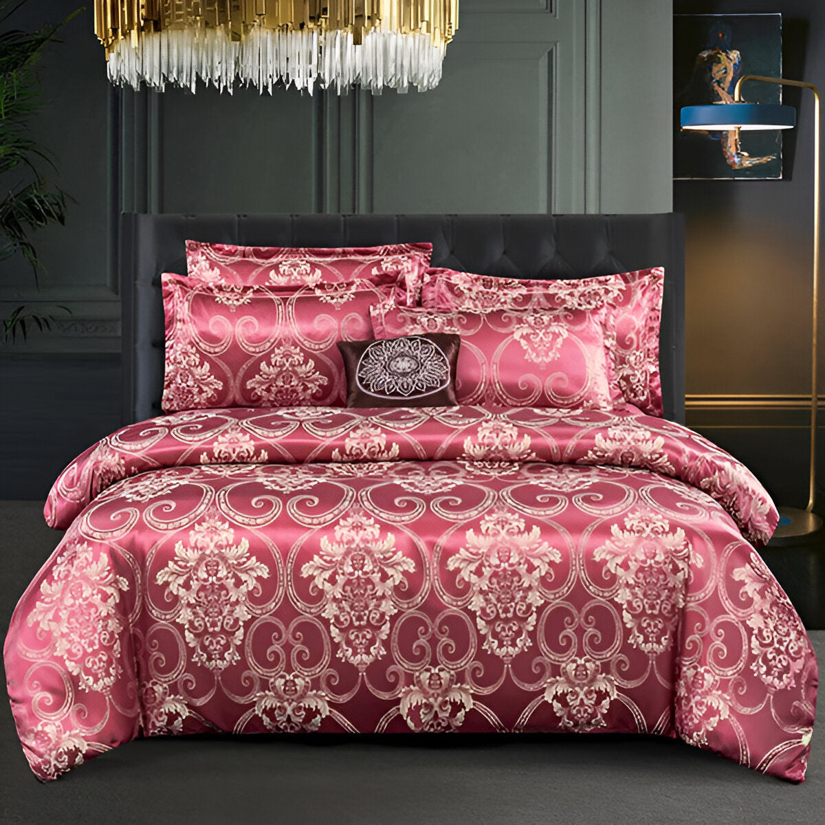 Luxury Satin Jacquard Bedding Set European Style