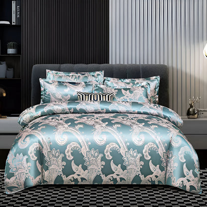 Luxury Satin Jacquard Bedding Set European Style