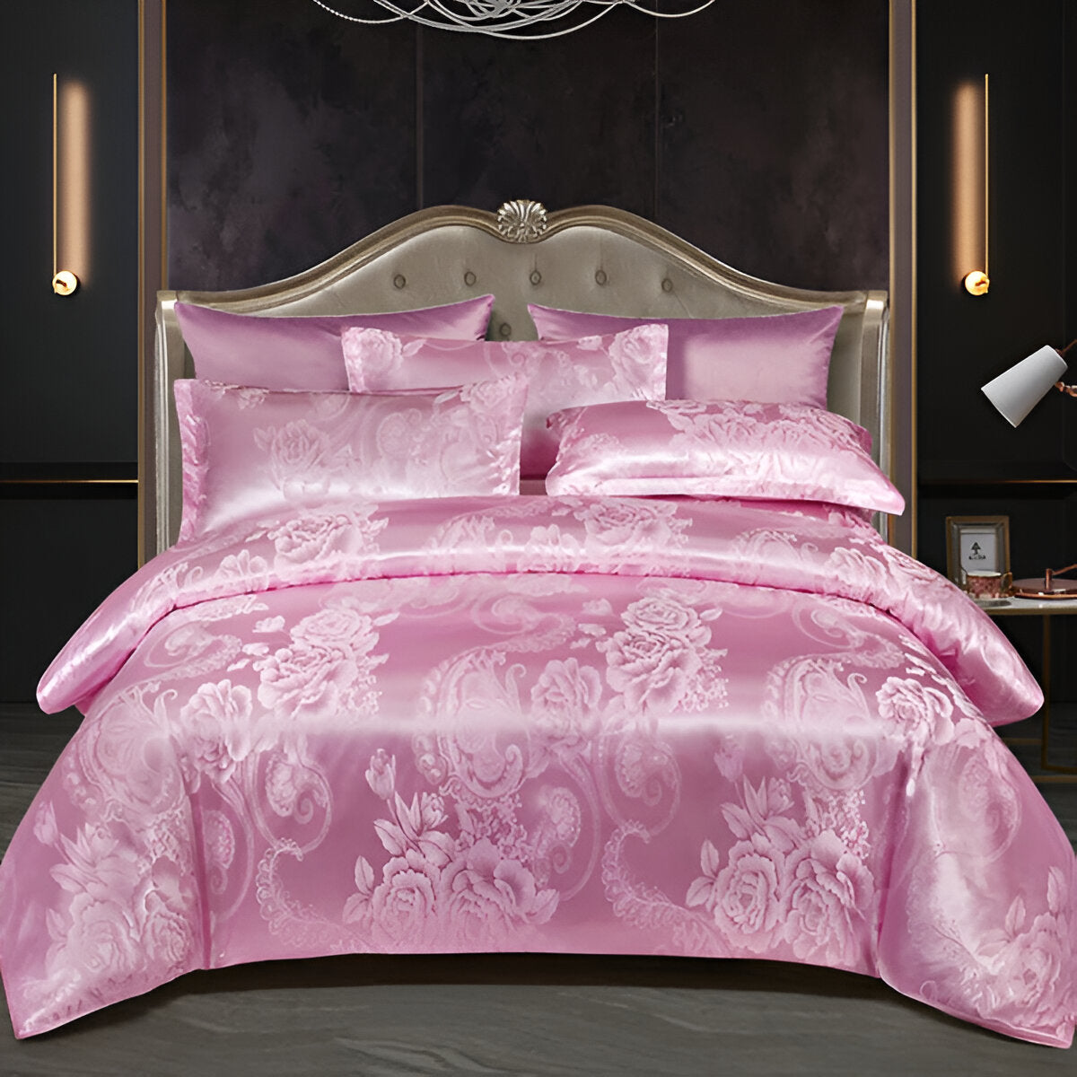 Luxury Satin Jacquard Bedding Set European Style