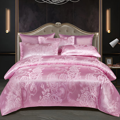Luxury Satin Jacquard Bedding Set European Style