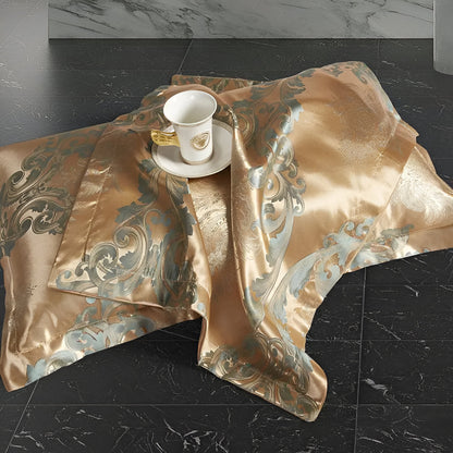 Luxury Satin Jacquard Bedding Set European Style