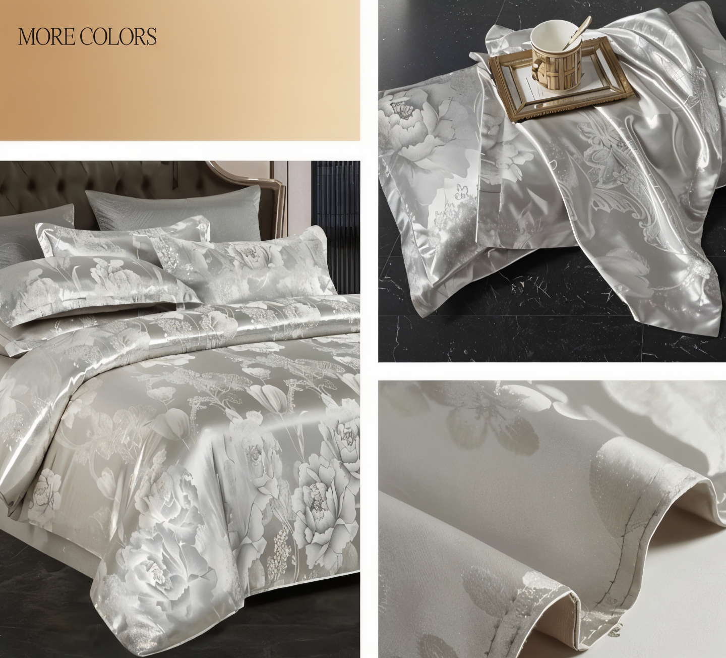 Luxury Satin Jacquard Bedding Set European Style