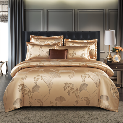 Luxury Satin Jacquard Bedding Set European Style