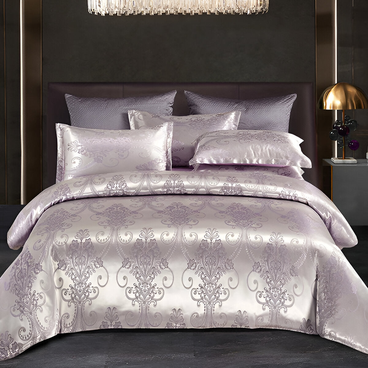 Luxury Satin Jacquard Bedding Set European Style