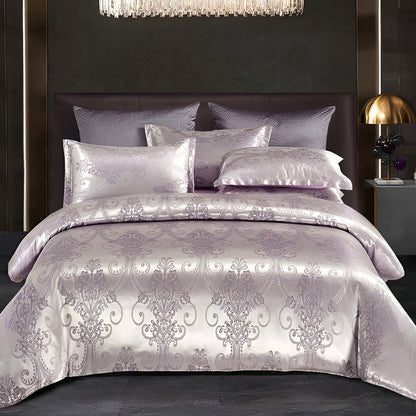 Luxury Satin Jacquard Bedding Set European Style