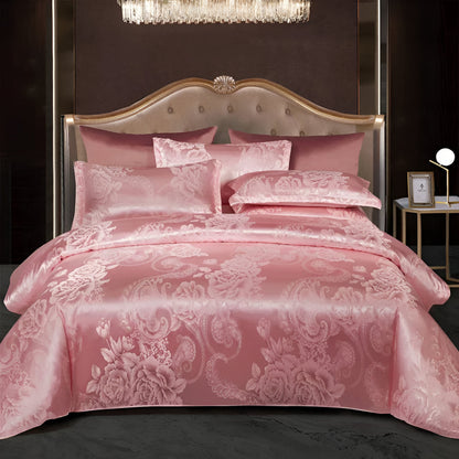 Luxury Satin Jacquard Bedding Set European Style