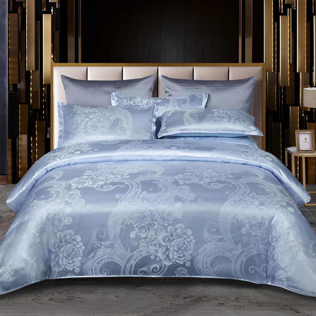 Luxury Satin Jacquard Bedding Set European Style