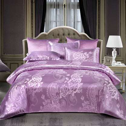 Luxury Satin Jacquard Bedding Set European Style