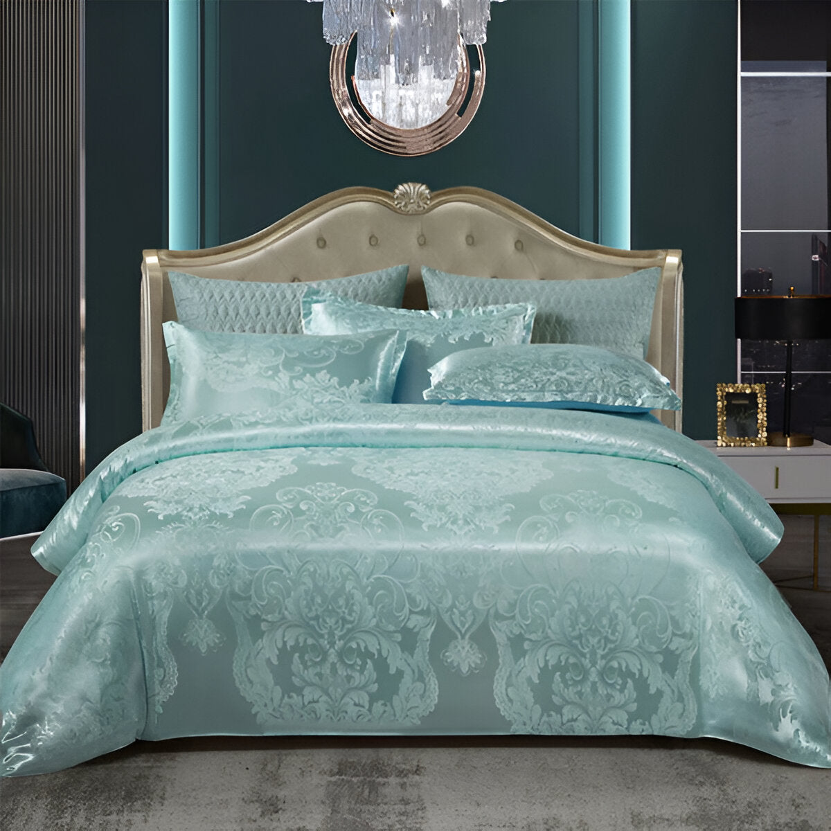 Luxury Satin Jacquard Bedding Set European Style