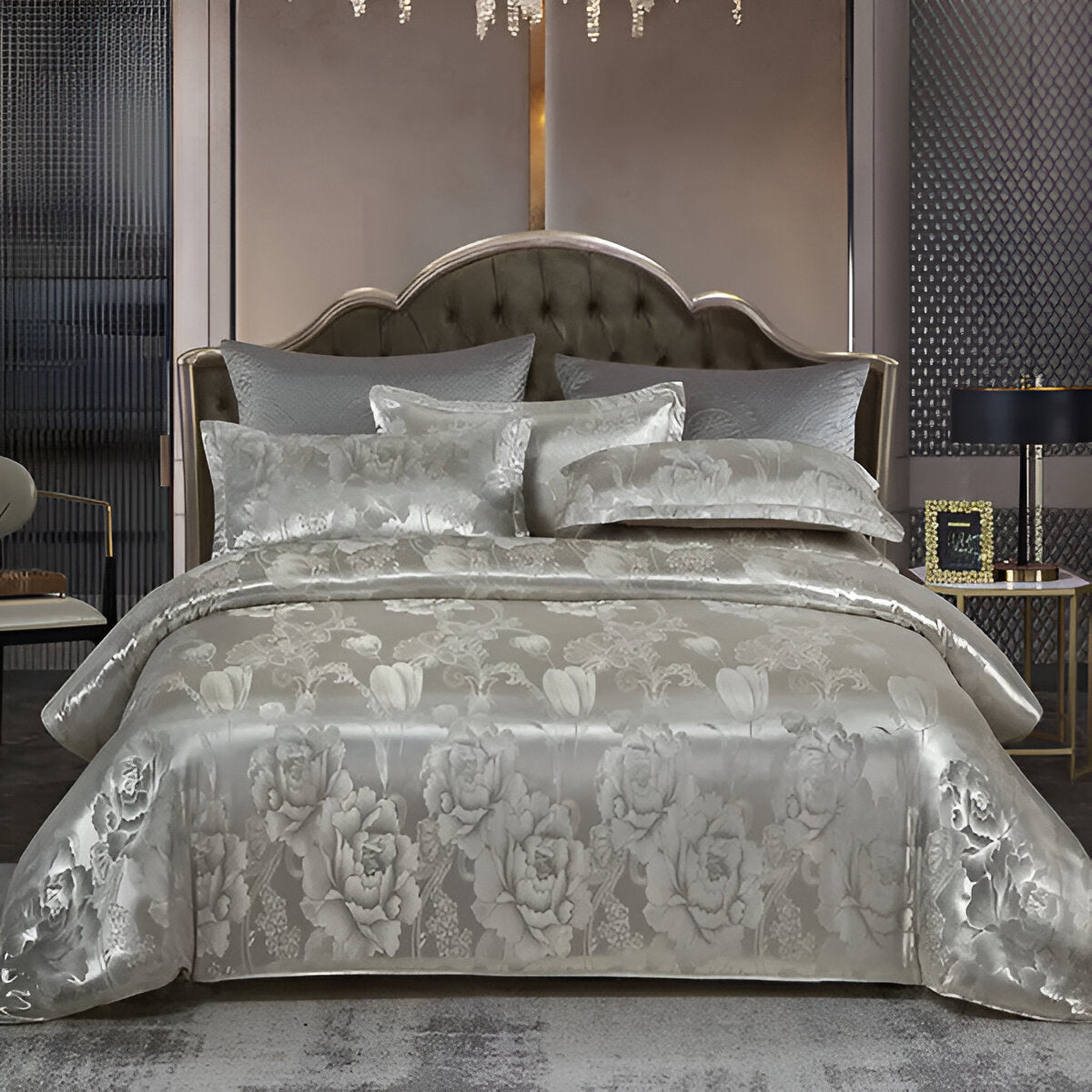 Luxury Satin Jacquard Bedding Set European Style