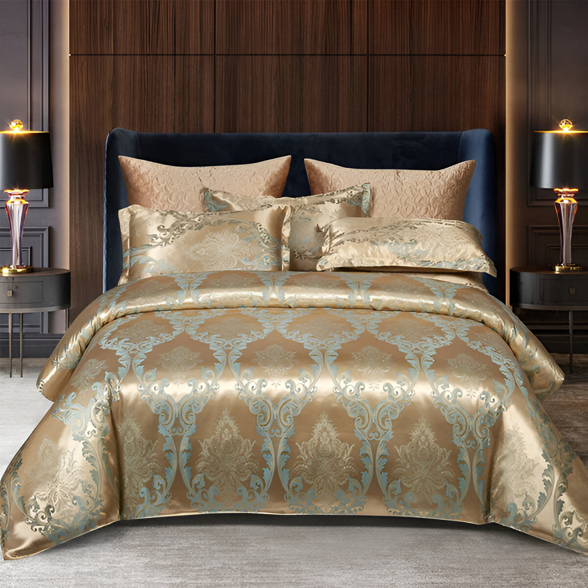 Luxury Satin Jacquard Bedding Set European Style