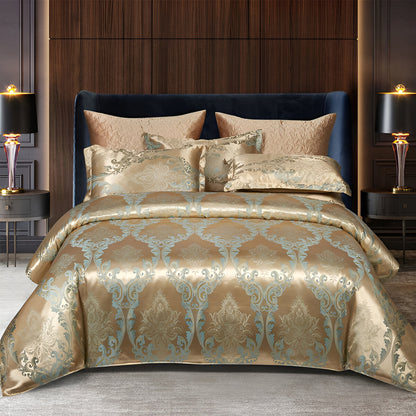Luxury Satin Jacquard Bedding Set European Style