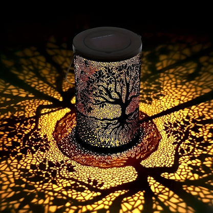 Luxury Solar Outdoor Lantern Metal Art Decorative Garden Light
