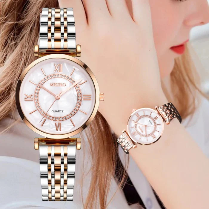 Luxury Stainless Steel Women's Watch Elegant Minimalist Dress Timepiece
