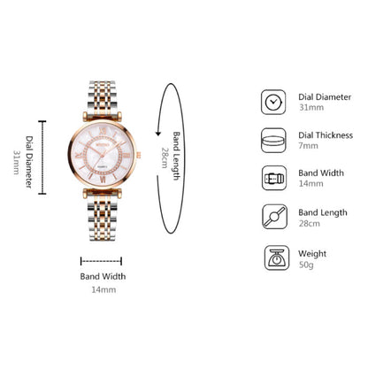 Luxury Stainless Steel Women's Watch Elegant Minimalist Dress Timepiece