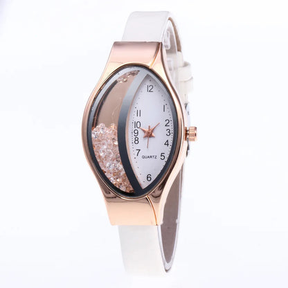 Luxury Women's Watch Unique Dial Design Adjustable Strap Hardlex Glass Elegant Wristwatch