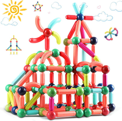 Magnetic Building Blocks Set 3D STEM Construction Tiles Educational Toy