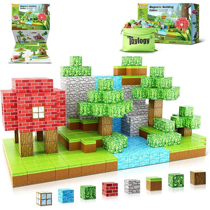 Magnetic Building Blocks Set for Kids STEM Construction Toy Creative Magnetic Tiles