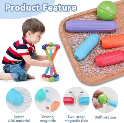 Magnetic Building Sticks Toy for Kids Creative STEM Construction Set for Learning and Skill Development