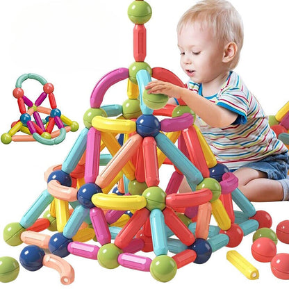 Magnetic Building Sticks Toy for Kids Creative STEM Construction Set for Learning and Skill Development