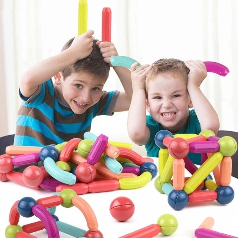Magnetic Building Sticks Toy for Kids Creative STEM Construction Set for Learning and Skill Development