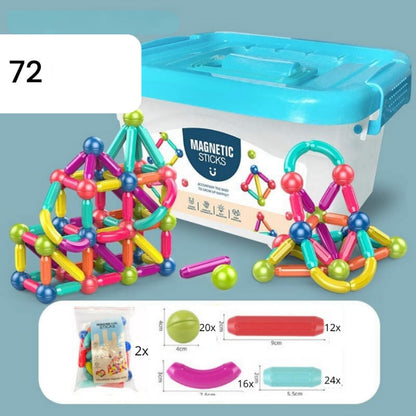 Magnetic Building Sticks Toy for Kids Creative STEM Construction Set for Learning and Skill Development