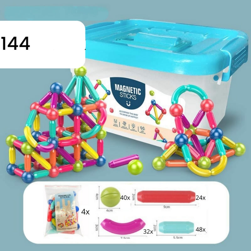 Magnetic Building Sticks Toy for Kids Creative STEM Construction Set for Learning and Skill Development