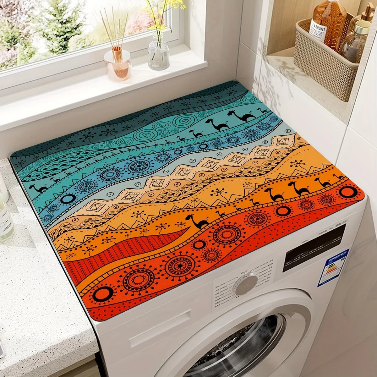Mandala Appliance Mat Dustproof Spill Resistant Non Slip Countertop Protector