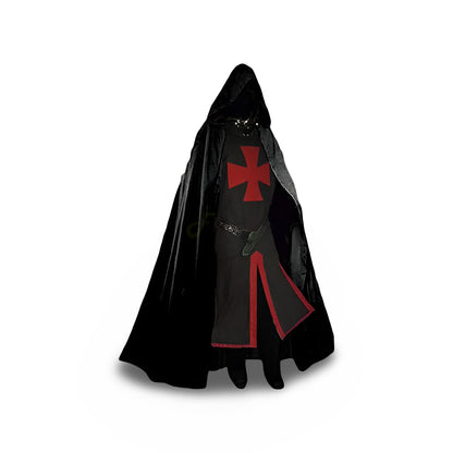 Medieval Knight Halloween Costume Tunic Cloak Cosplay Outfit