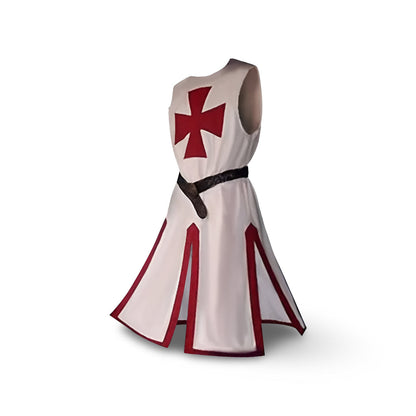 Medieval Knight Halloween Costume Tunic Cloak Cosplay Outfit