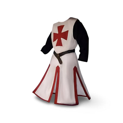 Medieval Knight Halloween Costume Tunic Cloak Cosplay Outfit