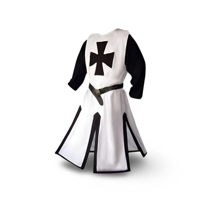 Medieval Knight Halloween Costume Tunic Cloak Cosplay Outfit