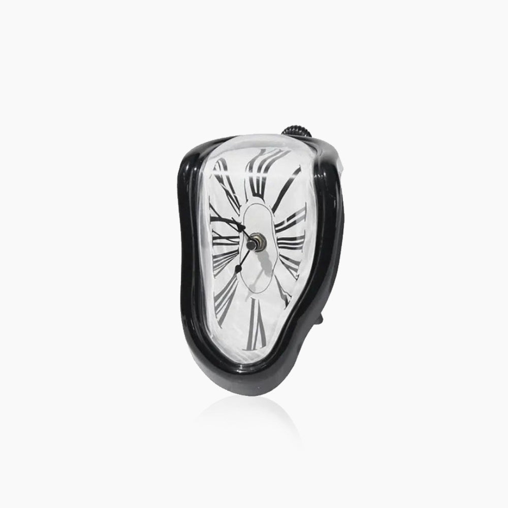 Melting Desk Clock Decorative Surreal Shelf Table Silent Quartz Display