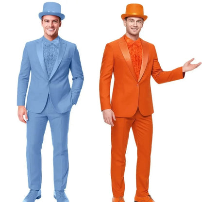 Formelt jakkesæt som halloweenkostume til mænd med matchende hat