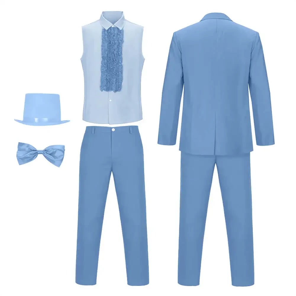 Formelt jakkesæt som halloweenkostume til mænd med matchende hat