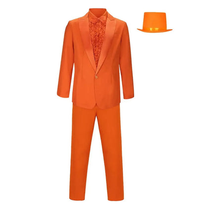 Formelt jakkesæt som halloweenkostume til mænd med matchende hat