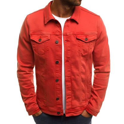 Men's Lightweight Button Front Casual Jacket Chest Pocket