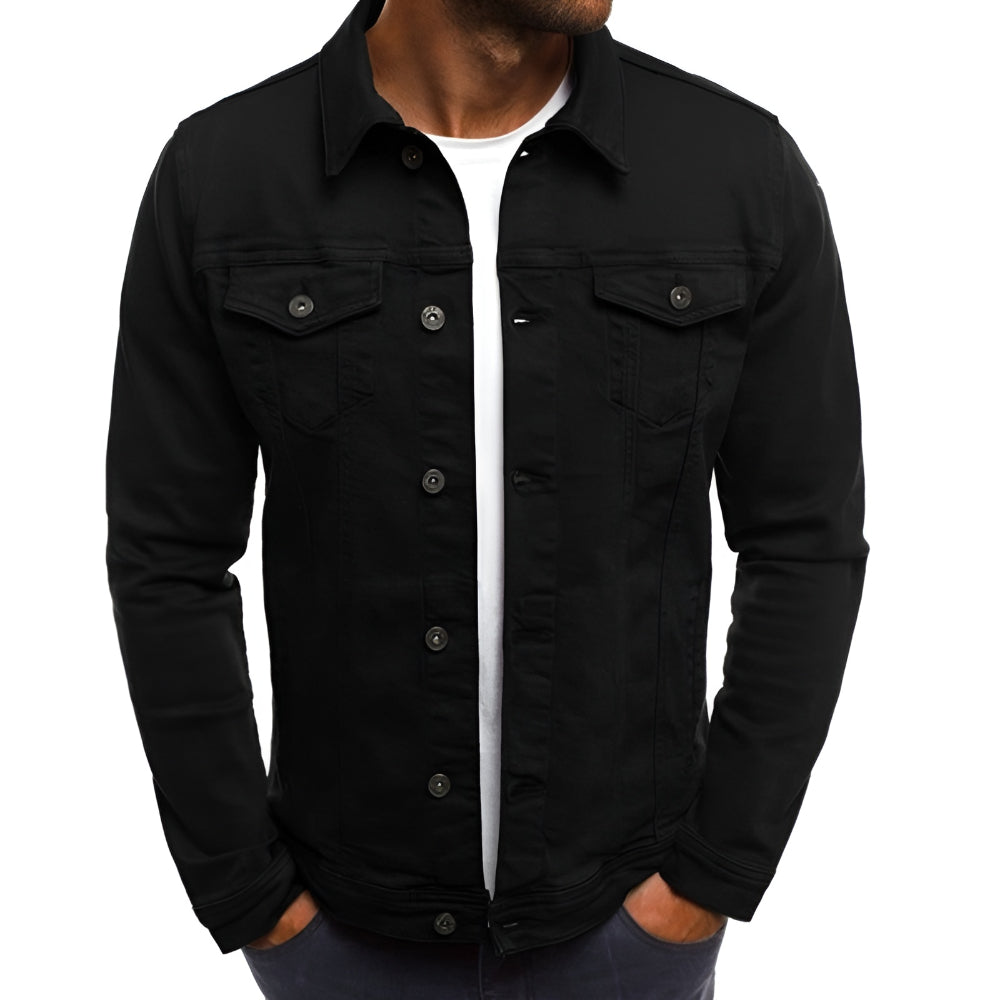 Men's Lightweight Button Front Casual Jacket Chest Pocket