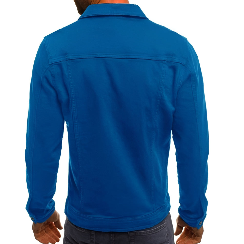Men's Lightweight Button Front Casual Jacket Chest Pocket