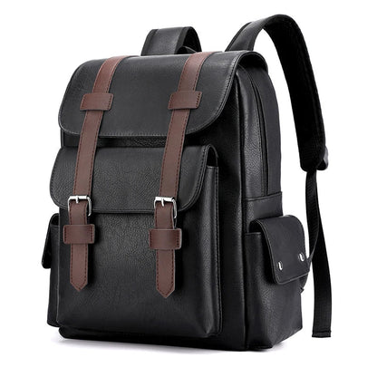 Men’s Premium Leather Laptop Backpack – Spacious, Durable and Stylish for Work & Travel