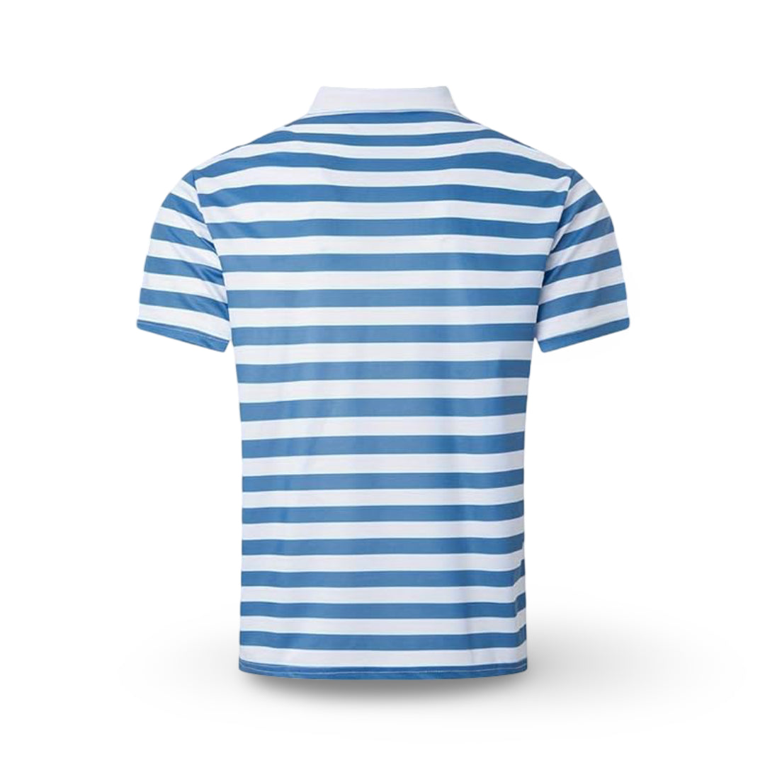 Men's Striped Polo Shirt Short Sleeve Casual Summer Top