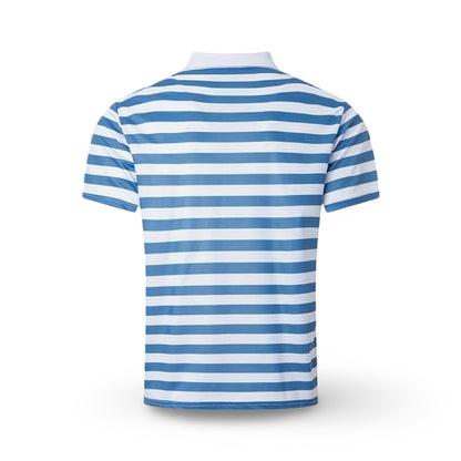 Men's Striped Polo Shirt Short Sleeve Casual Summer Top