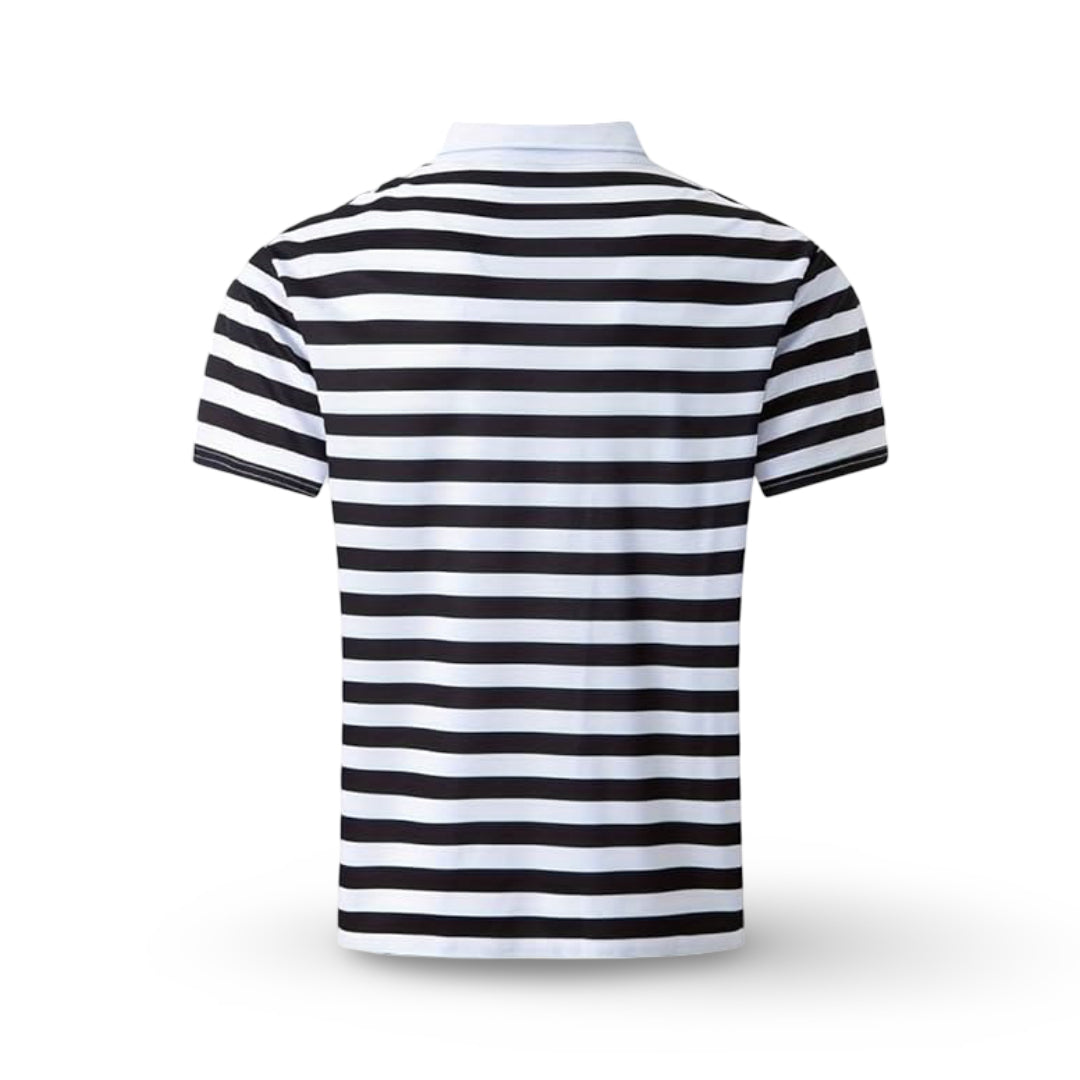 Men's Striped Polo Shirt Short Sleeve Casual Summer Top