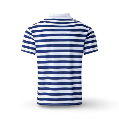 Men's Striped Polo Shirt Short Sleeve Casual Summer Top